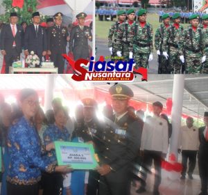 Dandim1301/Sangihe Bersama Ketua  Persit Kartika Chandra Kirana Hadiri Upacara Bendera Peringatan HUT ke-80 Kemerdekaan RI