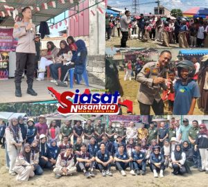 Sambut dan Meriahkan HUT RI ke-80, Kapolsek Kandis Hadiri Pesta Rakyat di Kelurahan Simpang Belutu