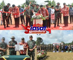 Wakil Bupati Beltim dan Dandim 0414/ Belitung, Resmikan Jalan Program TMMD ke-125 di Desa Simpang Pesak