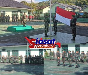 Dandim 1301/Sangihe Diwakili Pasi Intel Pimpin Upacara Bendera 17-san Setiap Bulan dan Bacakan Amanat dari Pangdam XIII/Merdeka