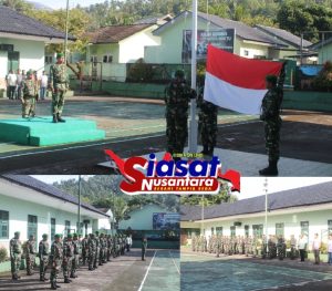 Pasi Ops Kodim 1301/Sangihe Wakili Dandim Pimpin Upacara Bendera Rutin Setiap Hari Senin