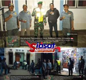 Tingkatkan Situasi Aman Kondusif, Koramil 1301-01/Tagulandang Gelar Patroli Siskamling Bersama