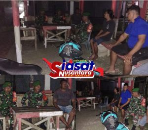 Antisipasi Gangguan Keamanan, Koramil 1301-030/Tamako Giat Patroli Siskamling Bersama Masyarakat Sambut HUT TNI ke-80