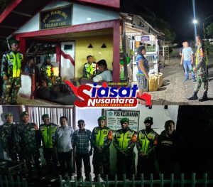 Kodim 1301/Sangihe Dalam Wilayah Koramil Laksanakan Siskamling Sambut HUT TNI Ke-80, Ciptakan Situasi Wilayah Aman, Tertib dan Kondusif