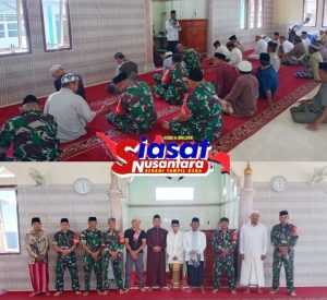 Kodim 1301/Sangihe Laksanakan Bimbingan Teritorial Melalui Kegiatan Sholat Jumat di Masjid yang Ada di Sangihe
