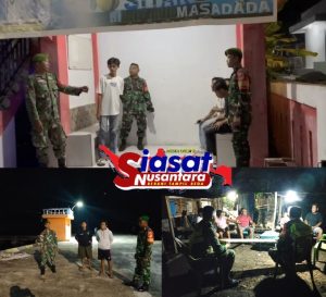 Sinergi TNI Dan Masyarakat Di Wilayah Kodim 1301/Sangihe Laksanakan Kegiatan Patroli Siskamling Bersama