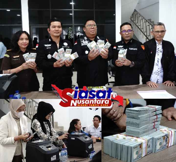 Tim Penyidik Kejati Kepri Terima Pengembalian Kerugian Keuangan Negara Sebesar $272.497 dari Dirut PT BDP dalam Perkara Tipikor PNBP