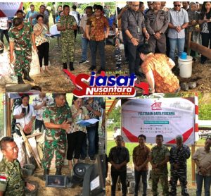 Pemkab Kepulauan Sangihe Bersama Kodim 1301/Sangihe Laksanakan Peletakan Batu Pertama Sekaligus Launching Koperasi Merah Putih