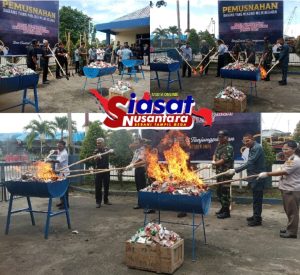 KPPBC Tipe Madya Pabean C Tanjungpandan, Musnahkan Sebanyak 50.244 Batang Rokok Ilegal Dengan Cara Dibakar