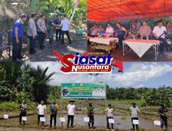 Kodim 1301/Sangihe Perkuat Program Ketahanan Pangan Lewat Kegiatan Penanaman Padi di Kampung Kuma