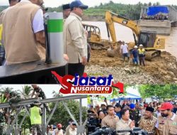 Percepatan Pemulihan Akses, Presiden Prabowo Tinjau Pengerjaan Jembatan Bailey Teupin Mane di Bireuen