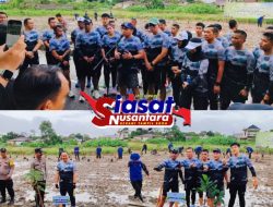 Polresta Pekanbaru Dukung Green Policing Run, Tanam 100 Pohon di Meranti Pandak
