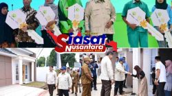 Presiden Prabowo Hadiri Acara Akad Massal 50.030 Unit Rumah KPR Sejahtera FLPP dan Serah Terima Kunci di Kota Serang Banten