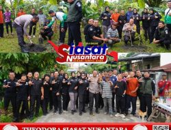 Tanam Pohon Wujudkan Program Green Policing, Polda Riau Sulap Pemukiman Transmigran jadi Kebun Buah