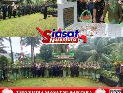 Dandim 1301/Sangihe Letkol Czi Nazarudin Pimpin Upacara di Makam Pahlawan Batahata Santintiago dalam Peringati HUT Korem 131/Santiago ke-62