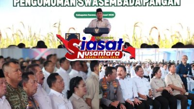 Mendagri Hadiri Panen Raya dan Pengumuman Swasembada Pangan di Karawang