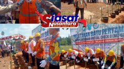 Bupati Belitung Bersama Pihak Terkait Laksanakan Peletakan Batu Pertama Pembangunan Kampung Nelayan Merah Putih di Desa Sungai Padang