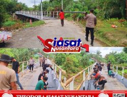 Hari Keempat, Gotong Royong Renovasi Jembatan Sungai Penyengat Terus Dikebut