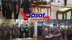 Kajati Sumut Lantik dan Sertijab Tiga Pejabat Eselon 3 Dilingkungan Kejati Sumut