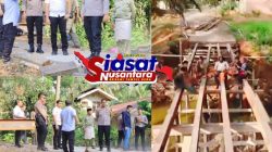 Kapolres Kampar Tinjau Pembangunan Jembatan Lubuk Agung, Pastikan Berjalan Lancar