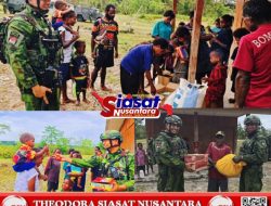 Yonif 300/Brajawijaya Tebarkan Kasih Sayang di Kampung Banggabeak Papua