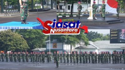 Prajurit Batalyon Infanteri 6 Marinir TNI AL Laksanakan Upacara Penaikan Bendera Merah Putih